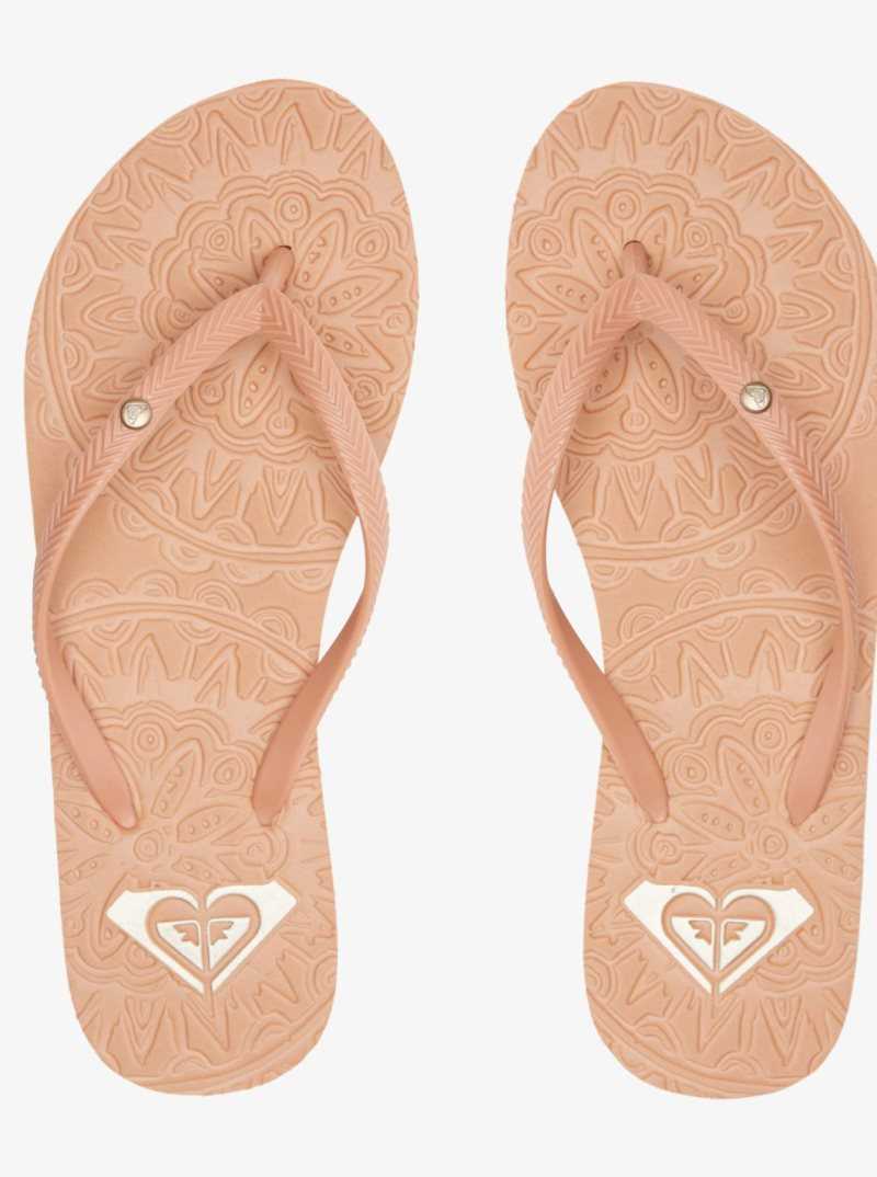 Dk Beige Roxy Antilles Sandals | OEGNZK054