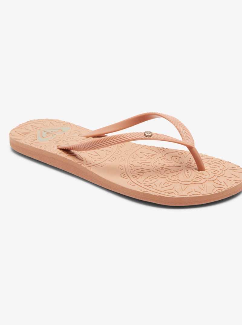 Dk Beige Roxy Antilles Sandals | OEGNZK054