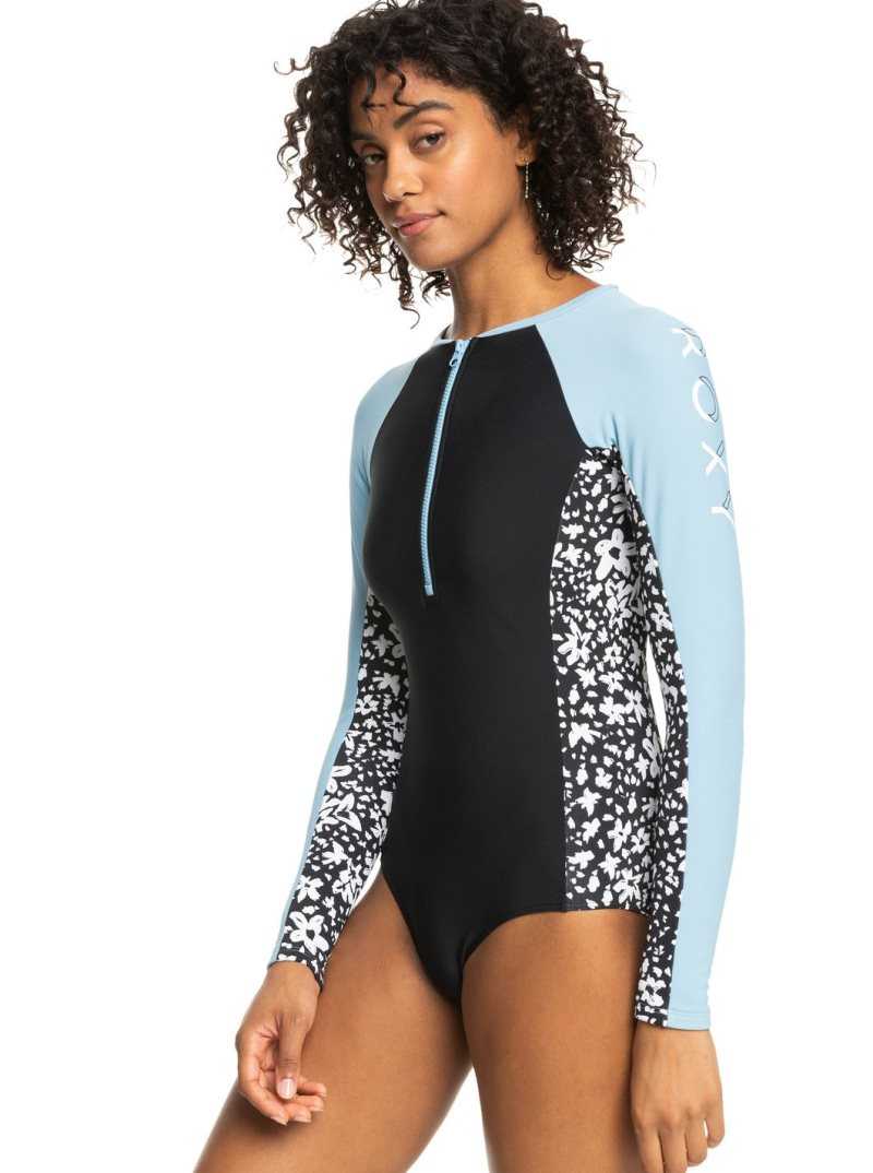 Dusk Blue Roxy New 1mm UPF 50 Long Sleeve One-Piece Swimsuit | EDHBIJ150