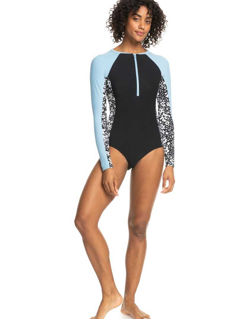 Dusk Blue Roxy New 1mm UPF 50 Long Sleeve One-Piece Swimsuit | EDHBIJ150