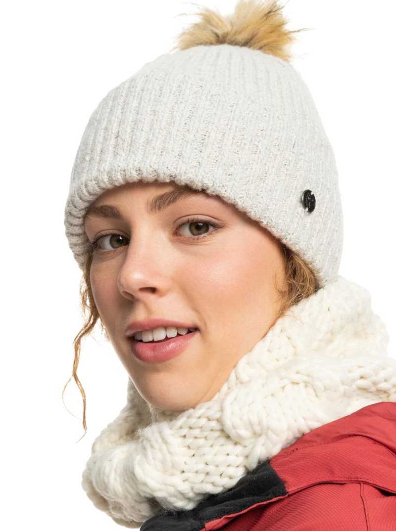 Egret Roxy Peak Chic Beanie | ISHVLA671