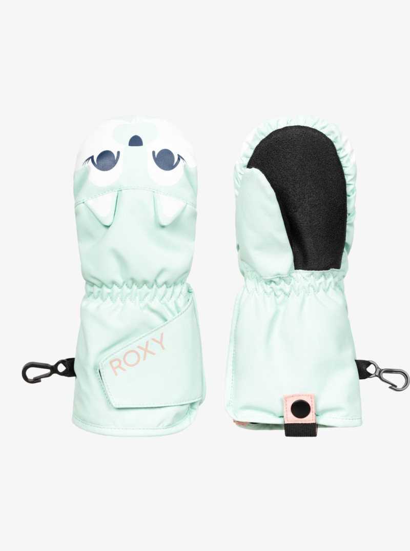 Fair Aqua Roxy 2-7 Snows Up Mittens | TXUCRL782