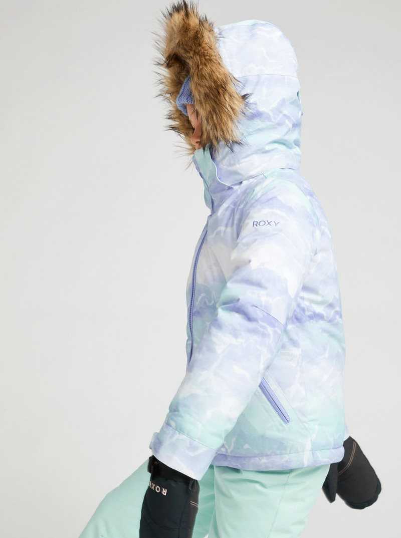 Fair Aqua Seous Rg Roxy 4-16 American Pie Insulated Snow Jacket | HDSYAL178