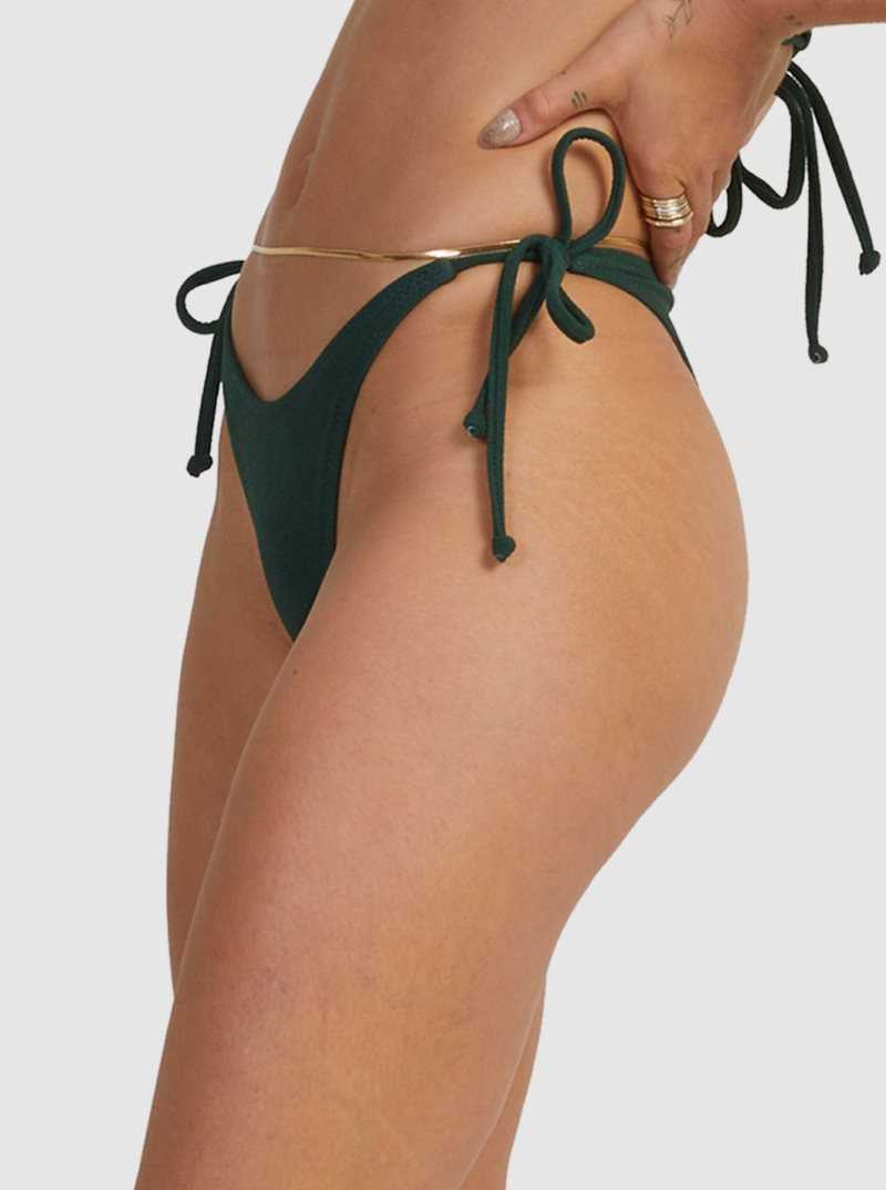 Forest Depths Roxy Mimi Tie-Side Bikini Bottoms | TWEYPO823