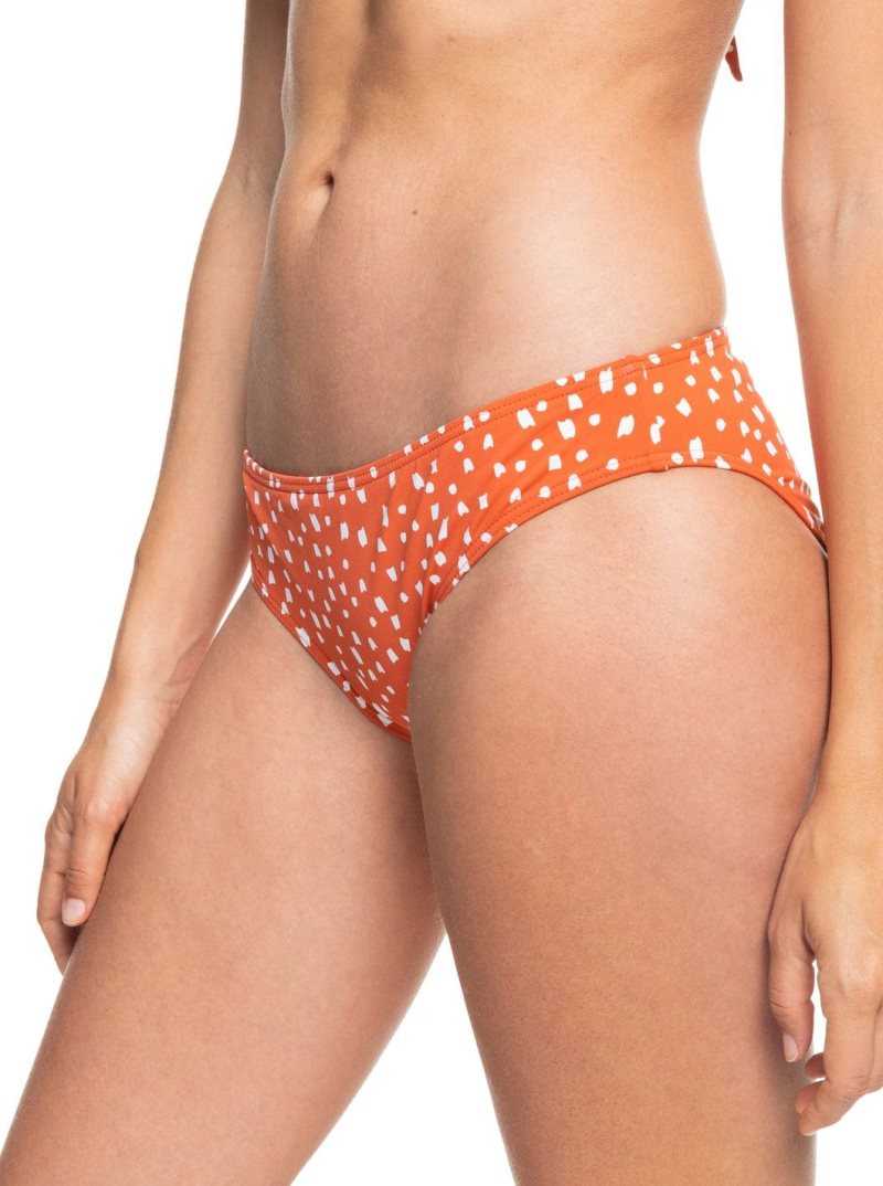 Ginger Spice New Dots S Roxy Tropical Oasis Hipster Bikini Bottoms | HSKFXL746