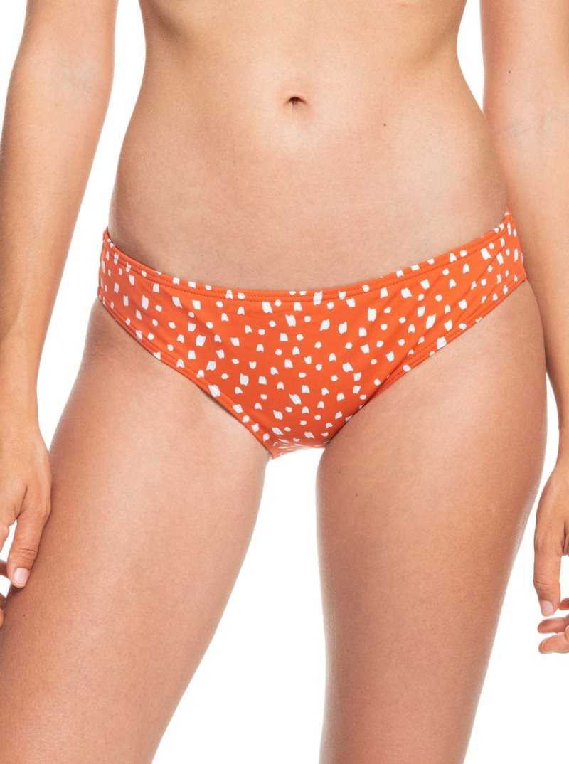 Ginger Spice New Dots S Roxy Tropical Oasis Hipster Bikini Bottoms | HSKFXL746