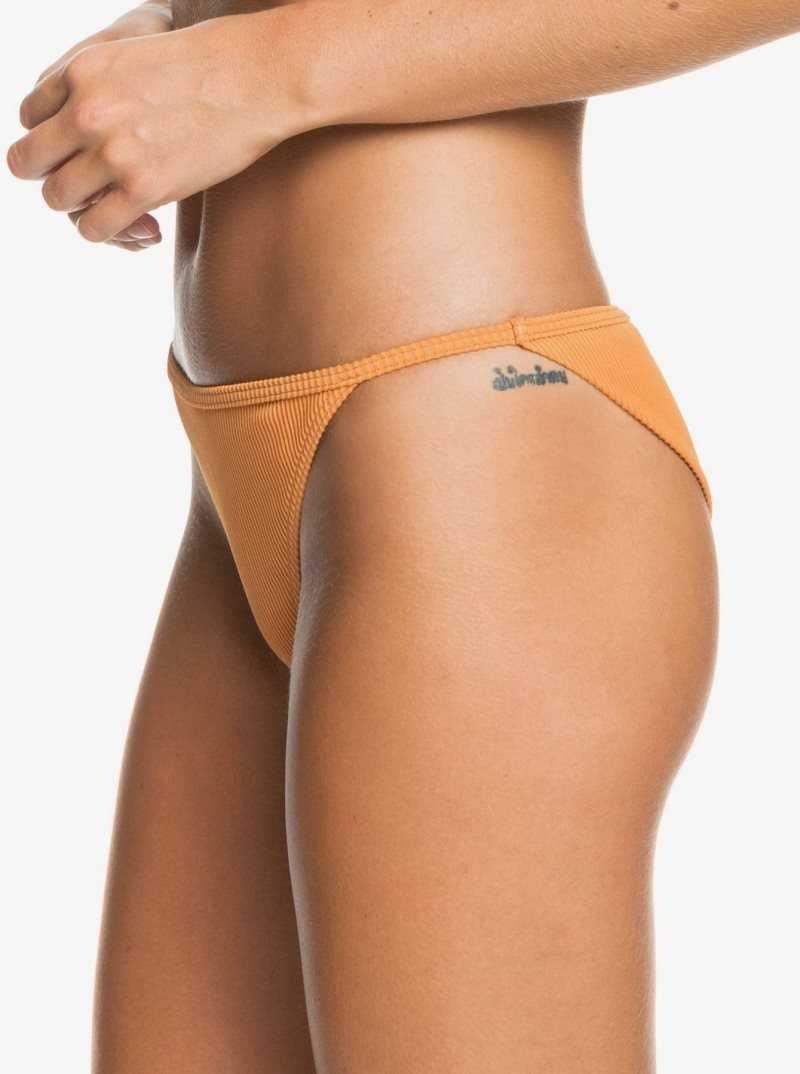 Golden Ochre Roxy Mind Of Freedom Mini Bikini Bottoms | XUIQCW719