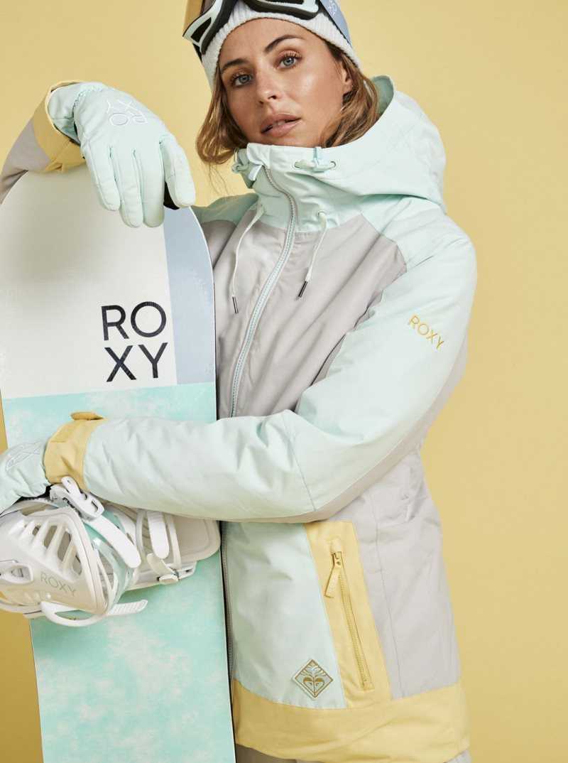 Gray Violet Roxy Ravine Insulated Snow Jacket | XDEBKH530