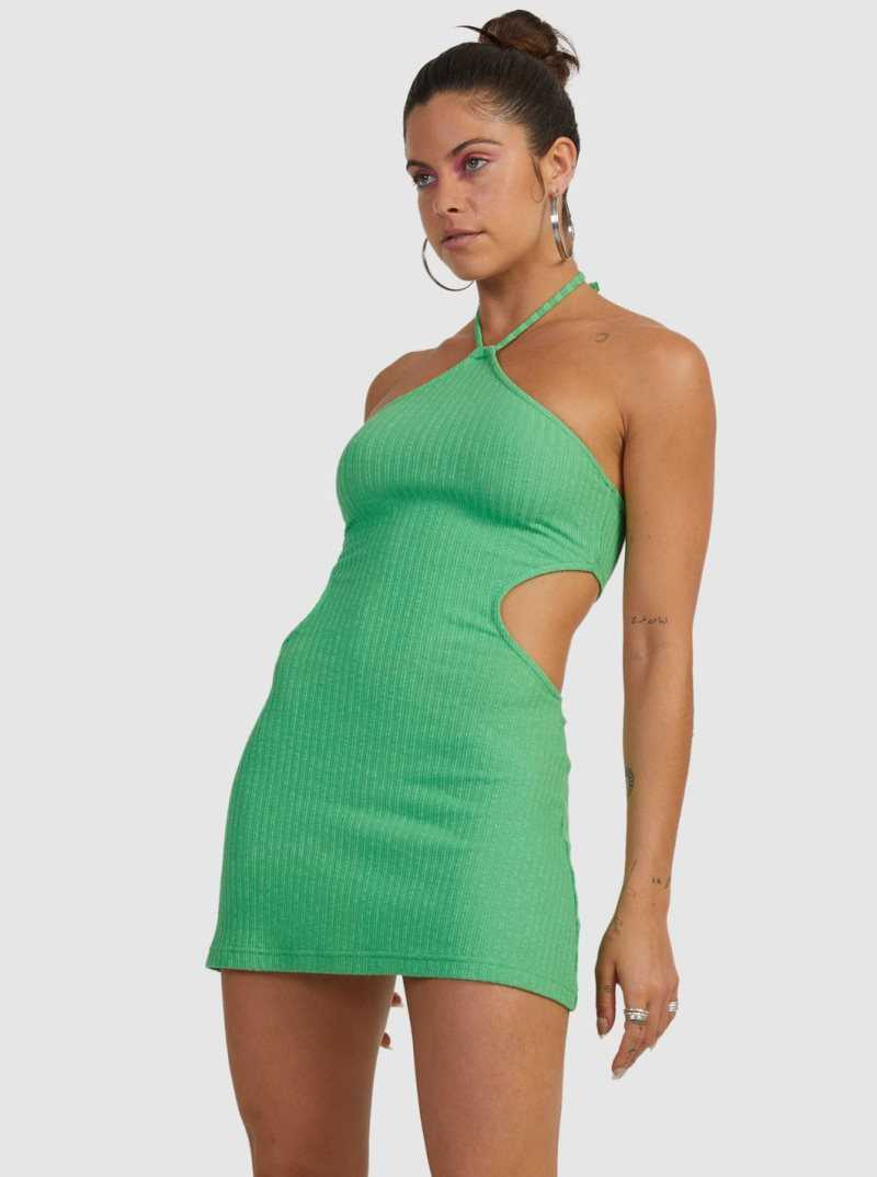 Green Dream Roxy Izabella Halter Dress | NJPDEA130