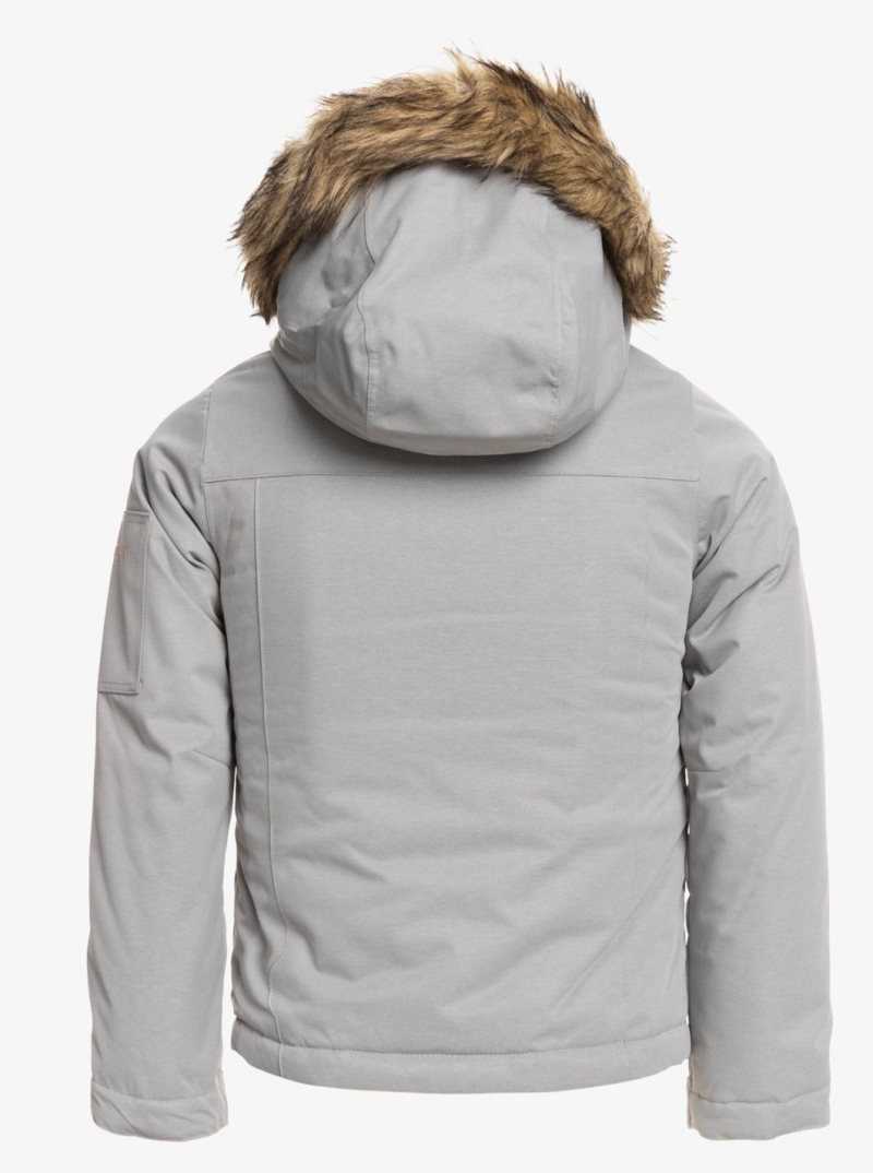 Heather Grey Roxy 4-16 Meade Insulated Snow Jacket | NIXCGH134