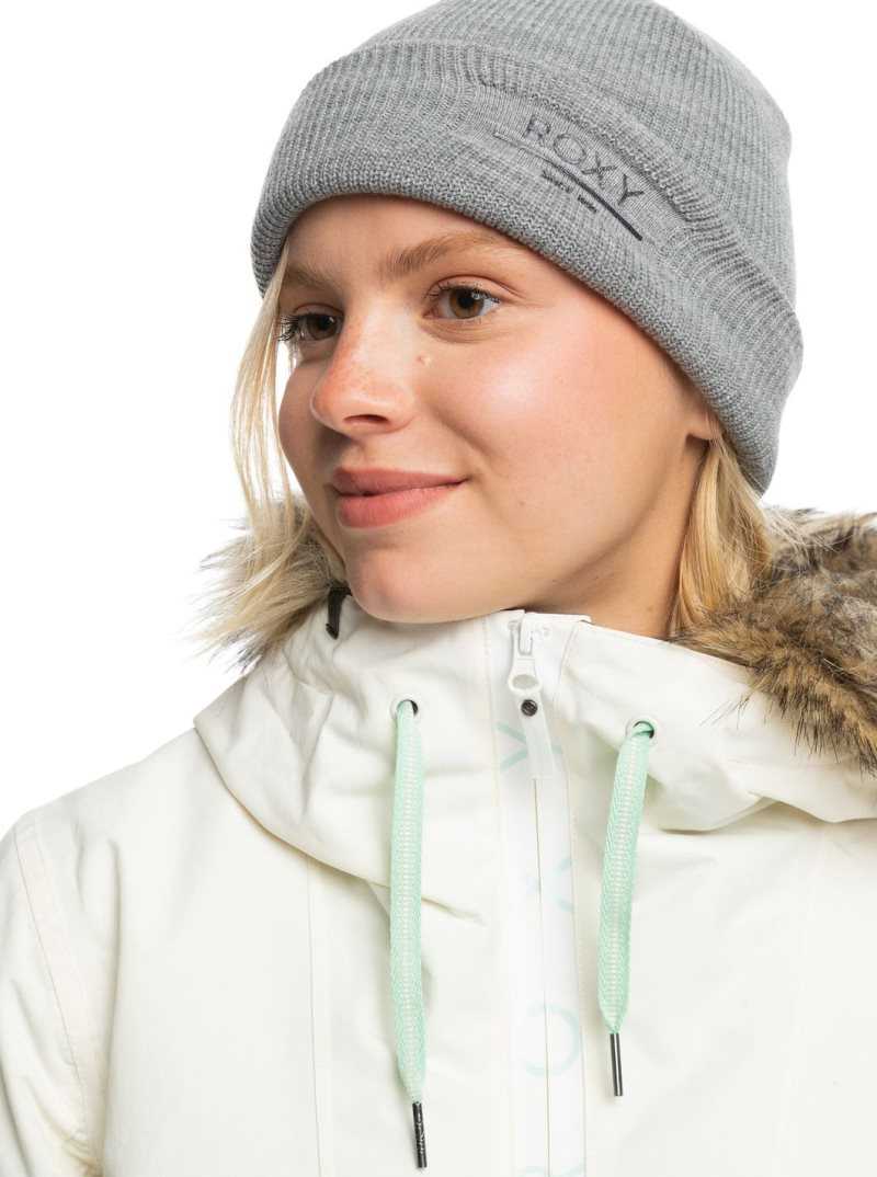 Heather Grey Roxy Folker Beanie | IRDJMG067