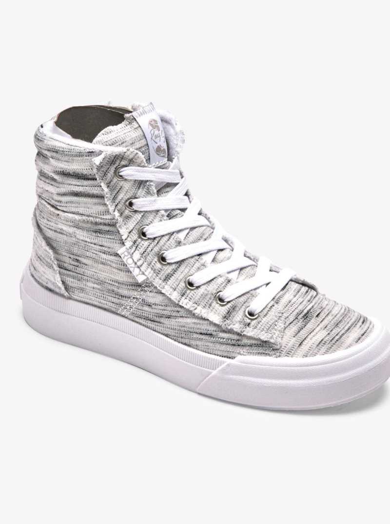 Heather Grey Roxy Rae Mid-Top Shoes | YIRNFQ918