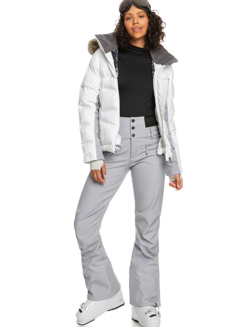 Heather Grey Roxy Rising High Shell Snow Pants | YJPZQS908