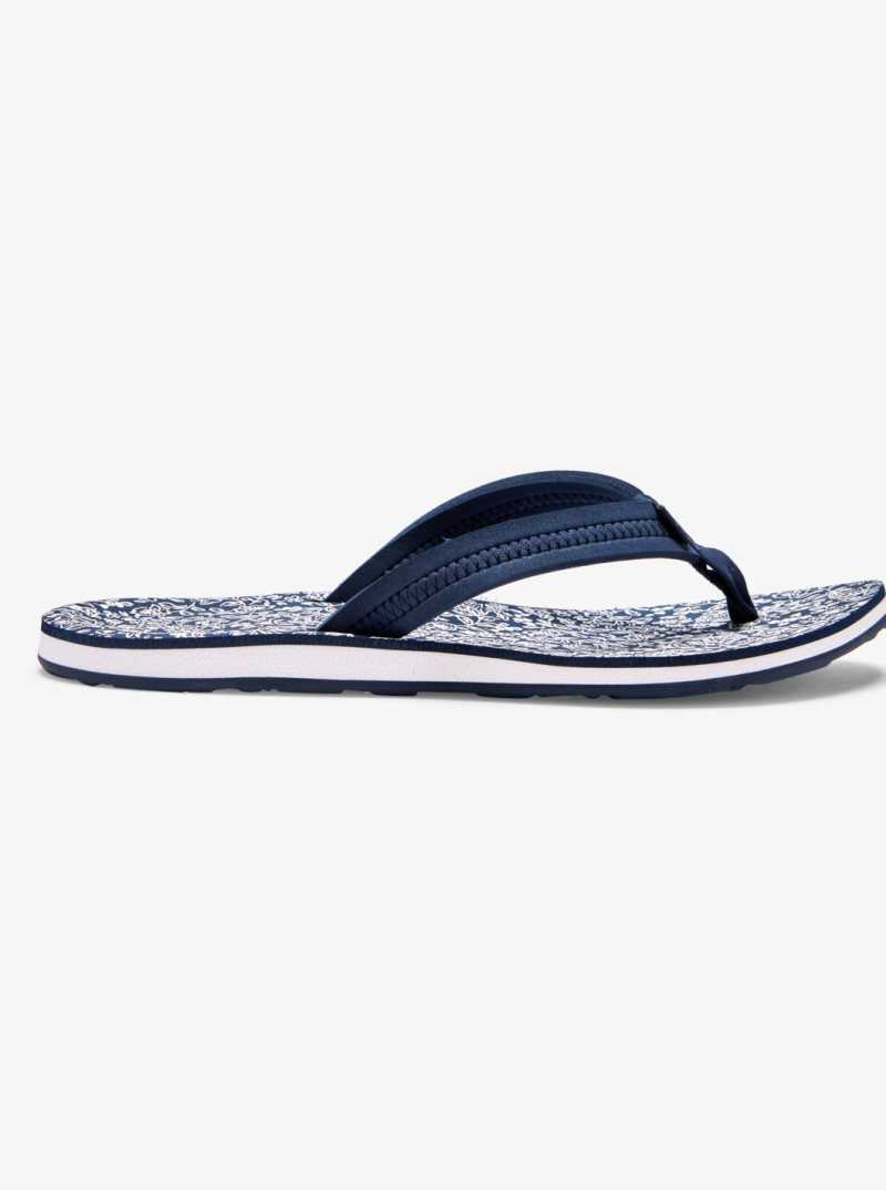 Heather Navy/White Roxy Vista Loreto Flip-Flops | LNXGES392