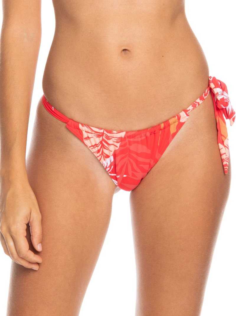 Hibiscus Seaside Tropics V1 S Roxy Seaside Tropics Cheeky High Leg Bikini Bottoms | JFYAIR153