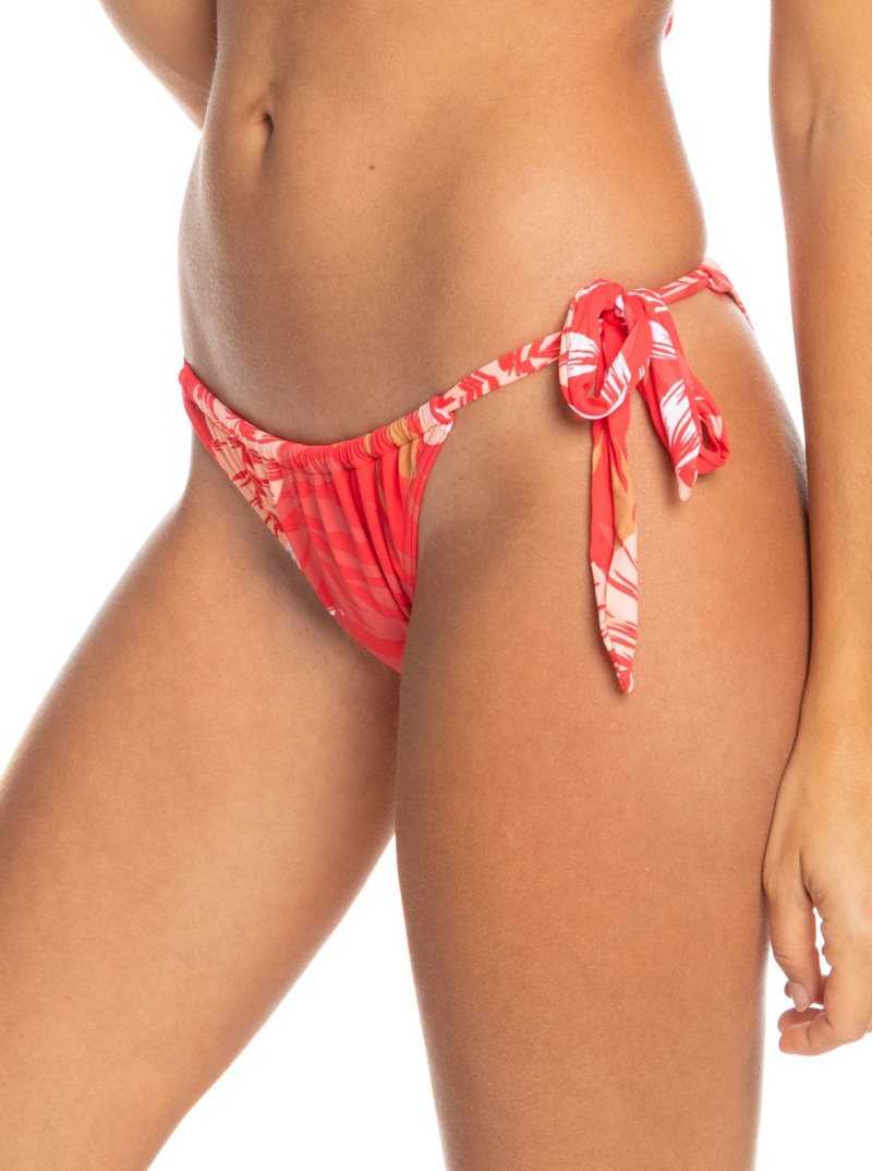 Hibiscus Seaside Tropics V1 S Roxy Seaside Tropics Cheeky High Leg Bikini Bottoms | JFYAIR153