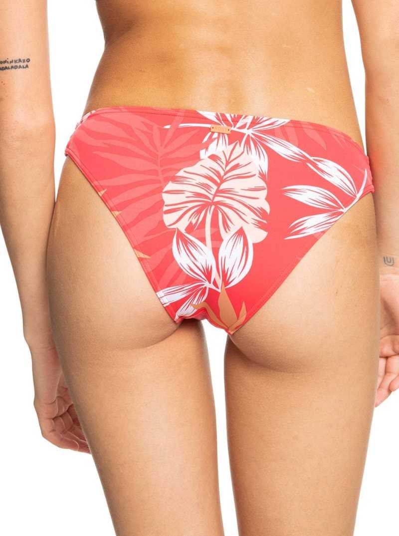 Hibiscus Seaside Tropics V1 S Roxy Seaside Tropics Mid-Waist Bikini Bottoms | LJPUVW370