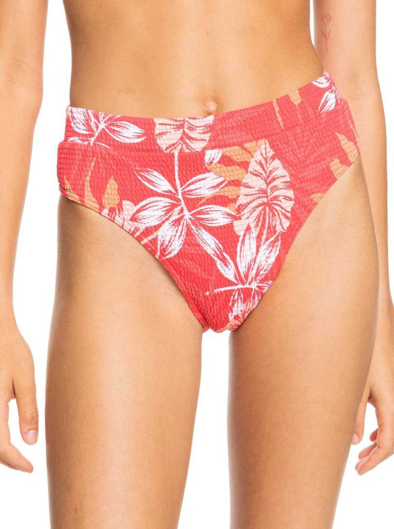 Hibiscus Seaside Tropics V1 S Roxy Seaside Tropics High-Waist Bikini Bottoms | MUKJOG195