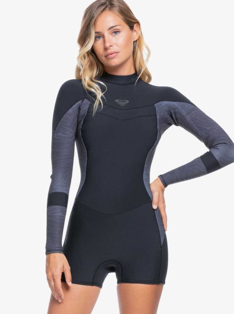 Jet/Black Roxy 2/2mm Syncro L/SL Springsuit | ZPJHWF210