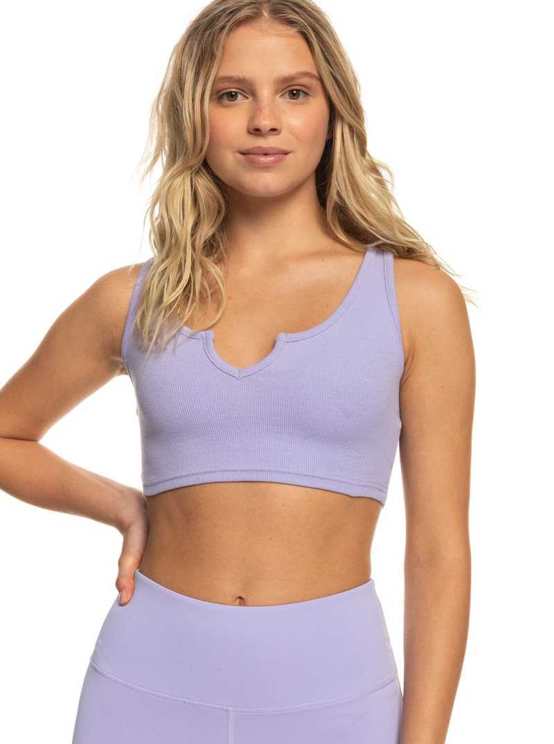 Lavender Roxy Kelia Rib Tank Crop Top | DMTRPC825