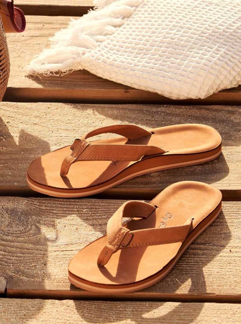 Light Brown Roxy Lorraine Fashion Sandal | RAJPDH095