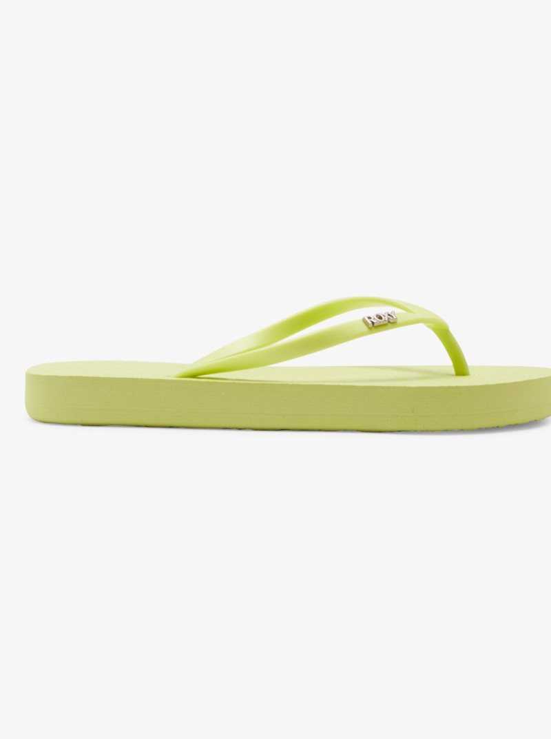 Lime Roxy Viva Hi Sandals | JFEAYI654