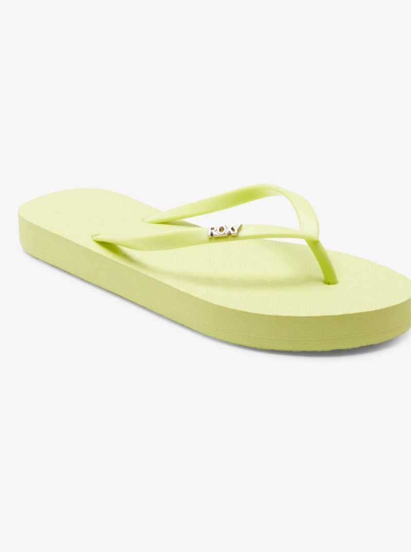 Lime Roxy Viva Hi Sandals | JFEAYI654