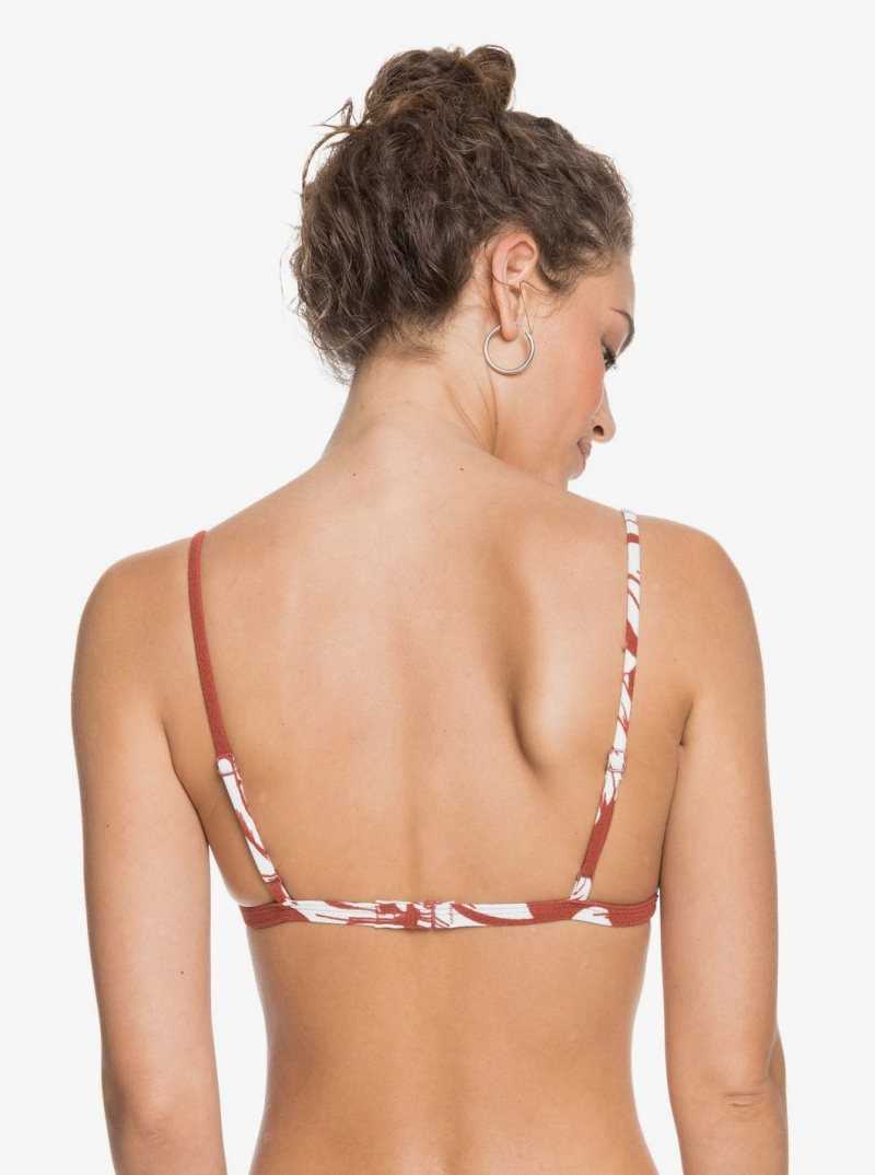 Marsala Isha S Roxy Garden Trip Fixed Tri Bikini Top | MAQFZK192