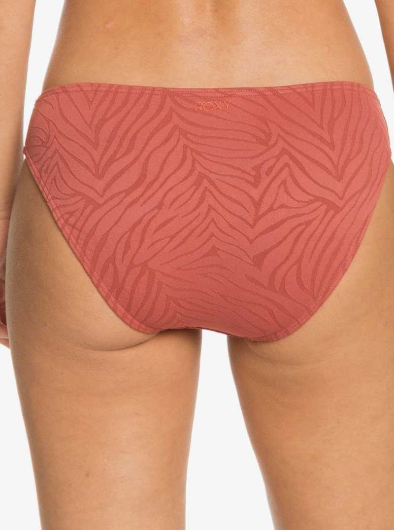 Marsala Roxy Wild Babe Full Bikini Bottoms | ZDUYGV426