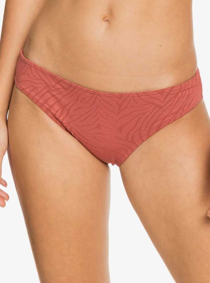 Marsala Roxy Wild Babe Full Bikini Bottoms | ZDUYGV426