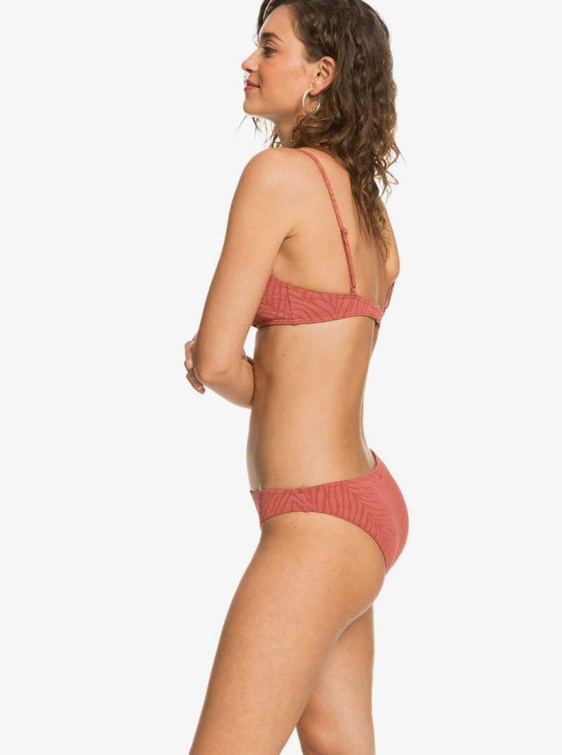 Marsala Roxy Wild Babe Regular Bikini Bottoms | KCZRMX359