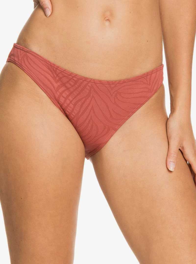 Marsala Roxy Wild Babe Regular Bikini Bottoms | KCZRMX359