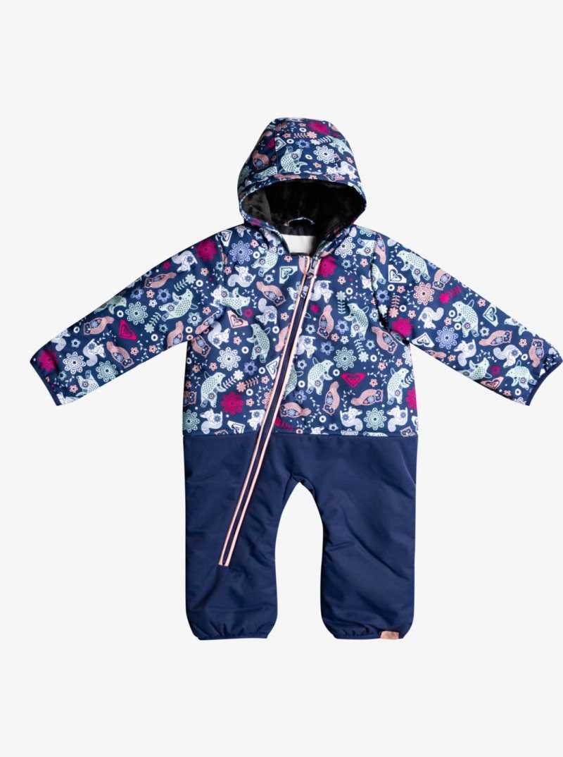 Medieval Blue Neo Roxy Rose Insulated Snow Suit Baby | UFLTBY943