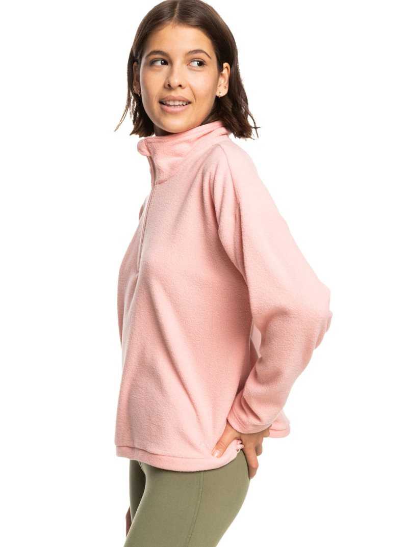 Mellow Rose Roxy Feel It Too Half-Zip Technical Fleece Pullover | YZULHA617