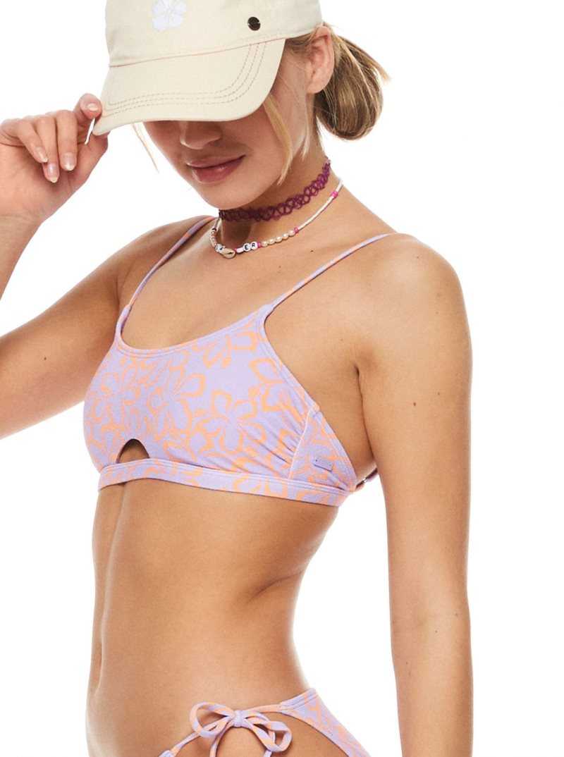 Mock Orange Hawaiianheat Roxy Hawaiian Heat Bralette Bikini Top | OBFCHQ782