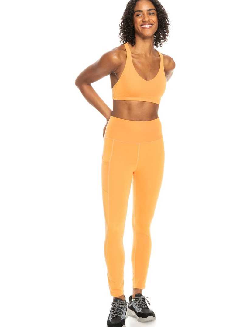 Mock Orange Roxy Heart Into It Technical Leggings | ZJXSOF479