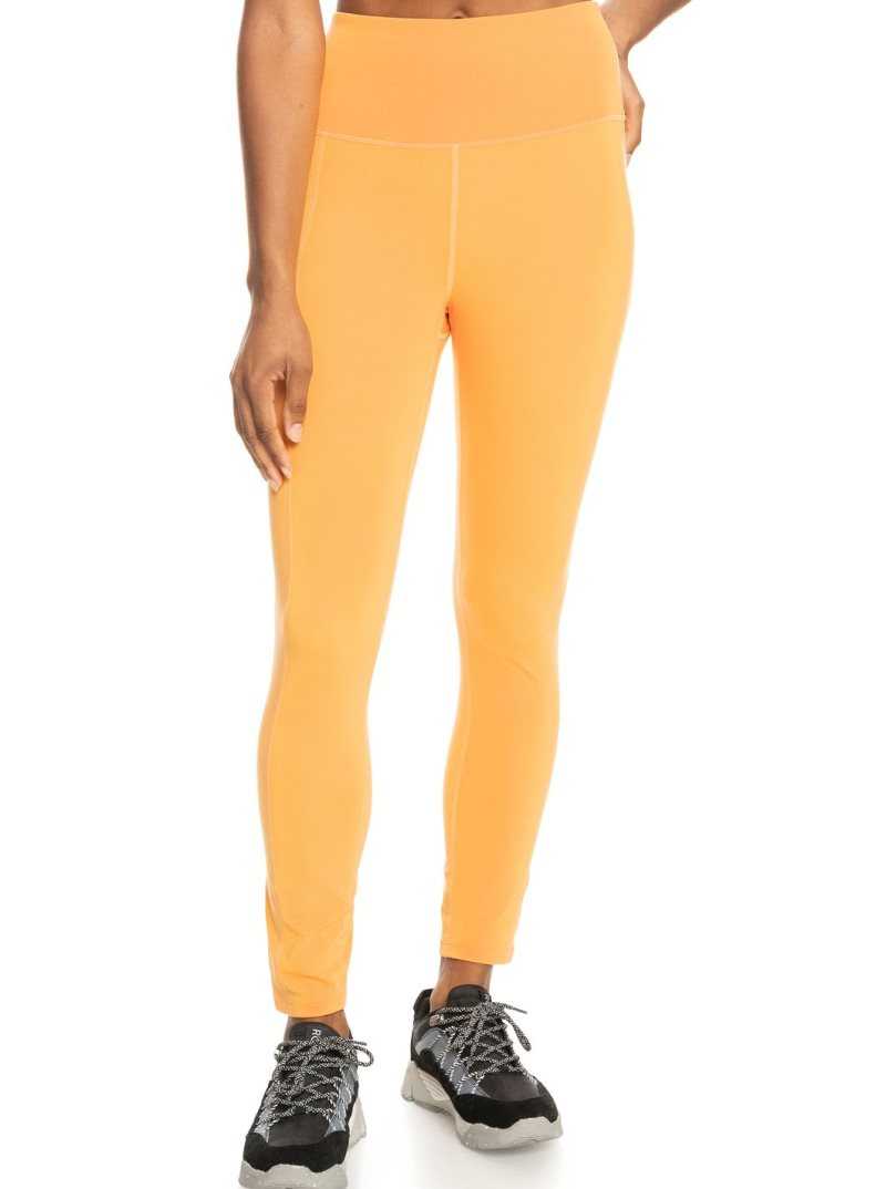 Mock Orange Roxy Heart Into It Technical Leggings | ZJXSOF479