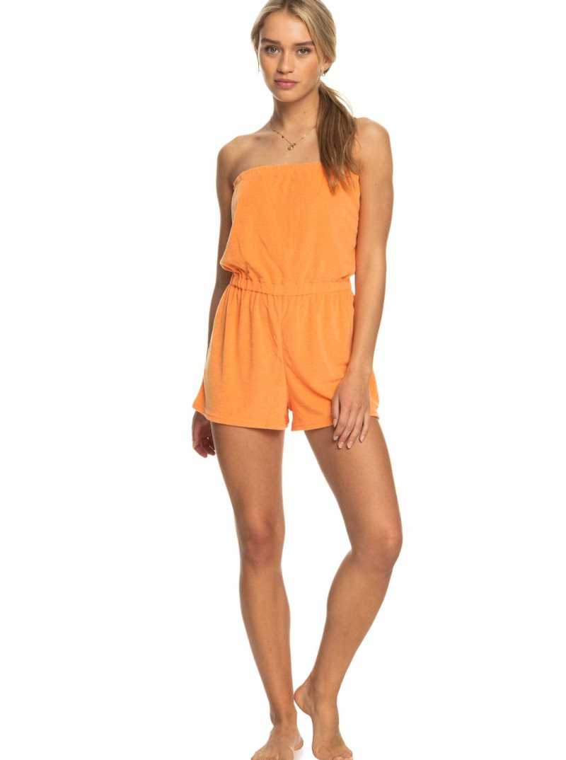 Mock Orange Roxy Special Feeling Romper | TQVNCJ346