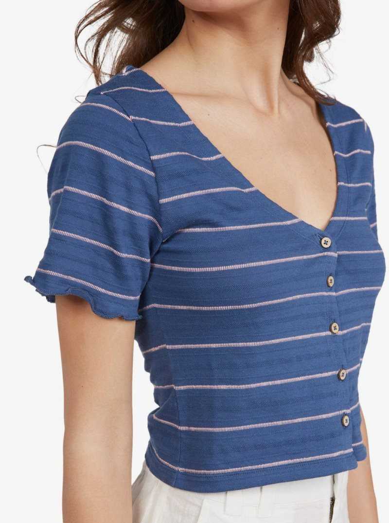 Mood Indigo Beachy Yarn Roxy Uncomplicated Mind Button Up Top | ULQOSH251