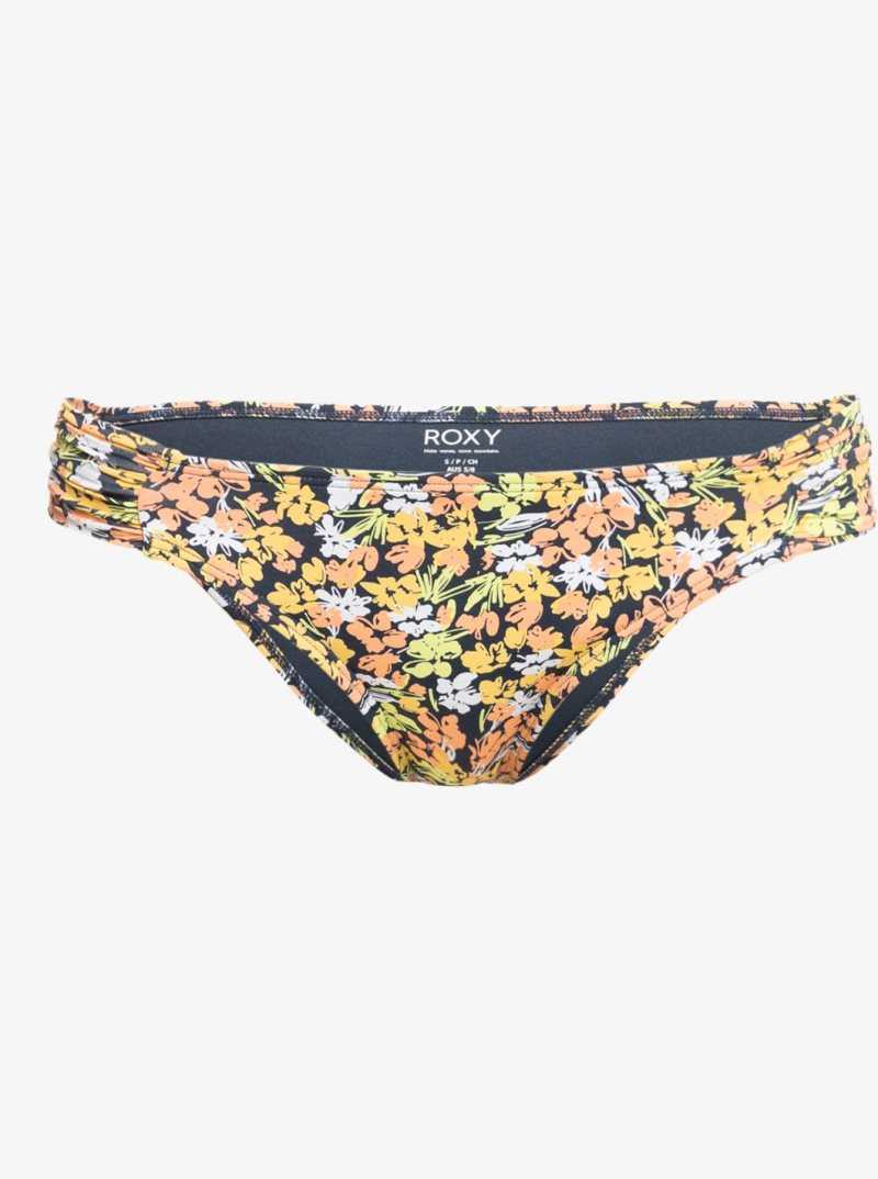 Mood Indigo Ditsy Love Roxy Printed Beach Classics Moderate Bikini Bottoms | LQKNST678