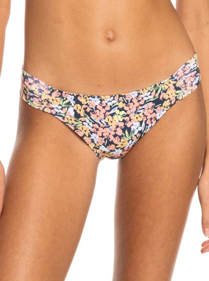 Mood Indigo Ditsy Love Roxy Printed Beach Classics Moderate Bikini Bottoms | LQKNST678