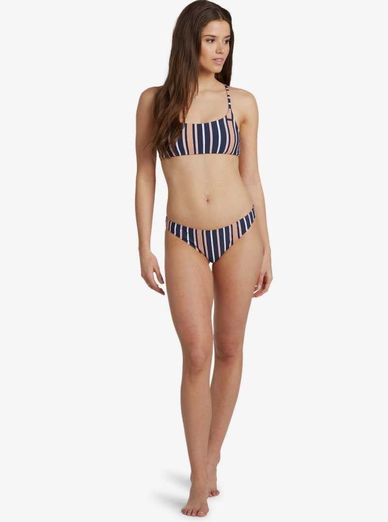 Mood Indigo Macy Stripe S Roxy Printed Beach Classics Moderate Bikini Bottoms | VJXYBH867