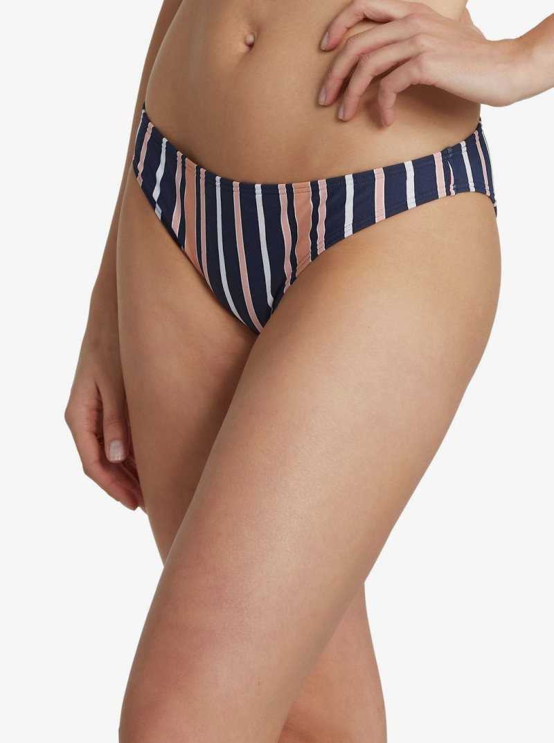 Mood Indigo Macy Stripe S Roxy Printed Beach Classics Moderate Bikini Bottoms | VJXYBH867