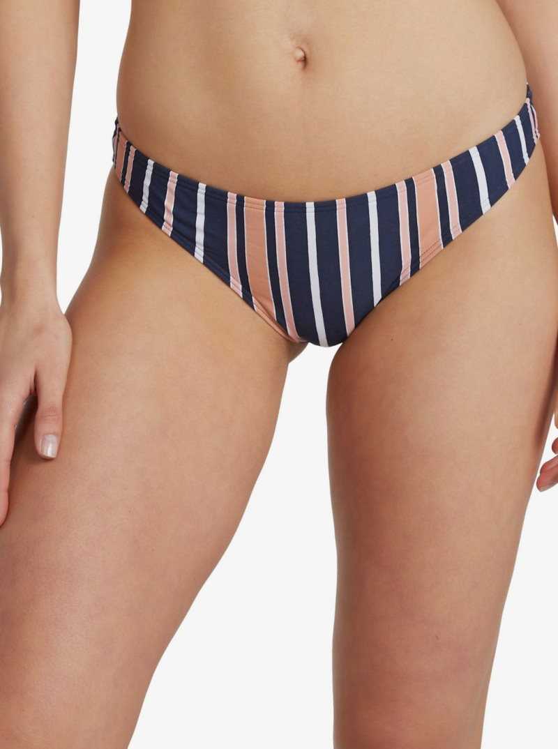 Mood Indigo Macy Stripe S Roxy Printed Beach Classics Moderate Bikini Bottoms | VJXYBH867