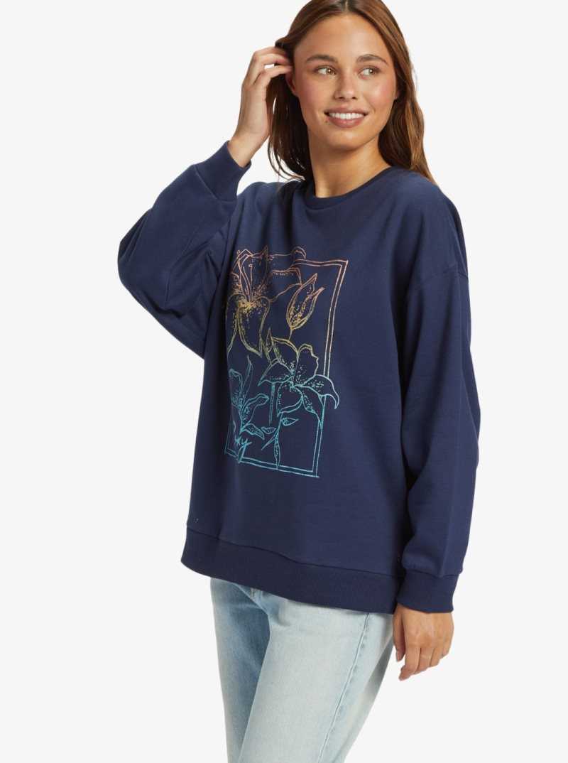 Mood Indigo Roxy Morning Hike Sweatshirt | BEWMJU691