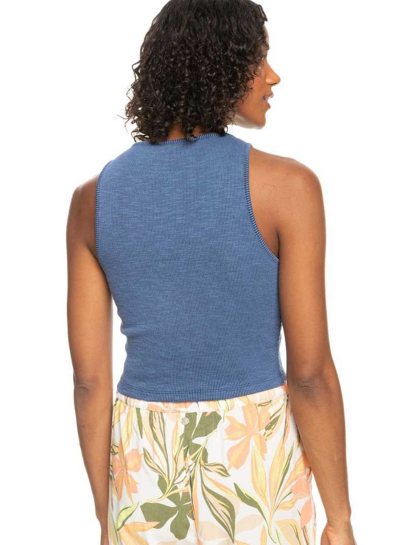 Mood Indigo Roxy Never Ending Vacay Rib Knit Tank Top | PWLTEY523