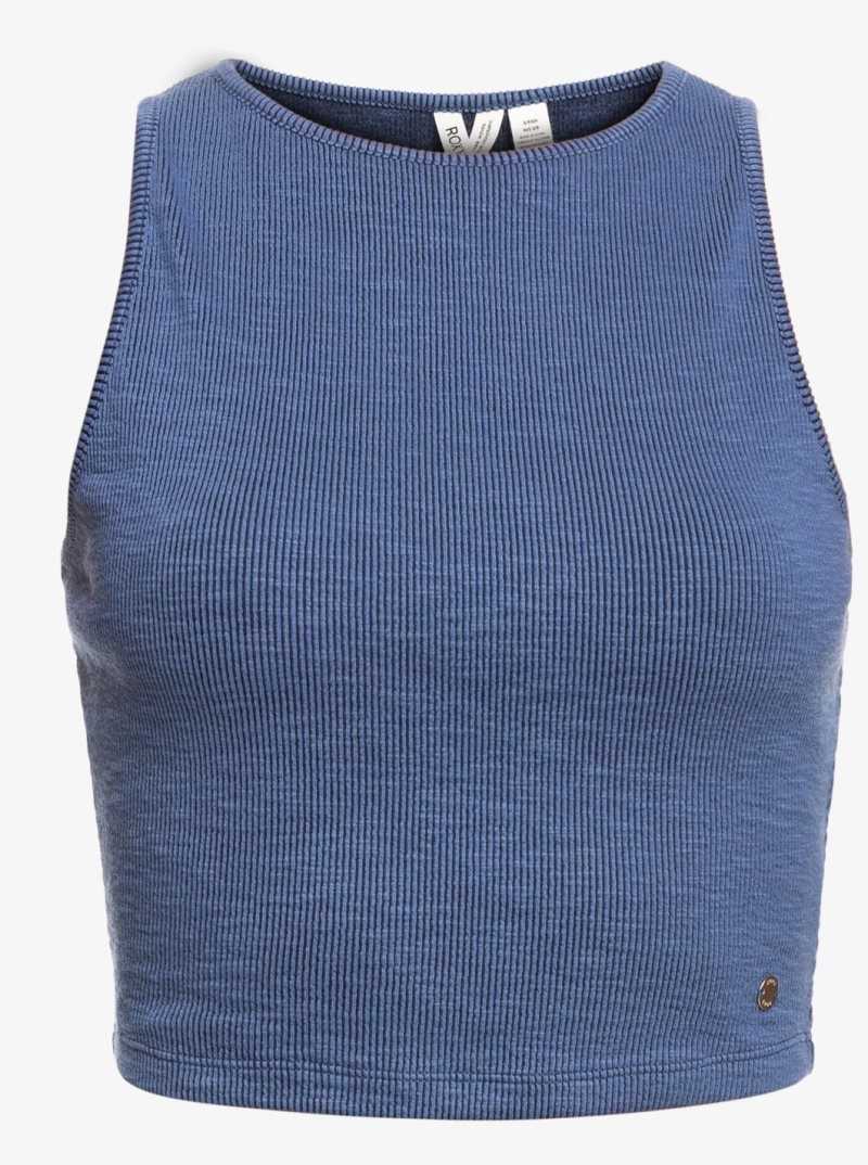 Mood Indigo Roxy Never Ending Vacay Rib Knit Tank Top | PWLTEY523