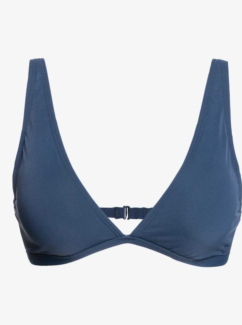 Mood Indigo Roxy Solid Beach Classics Elongated Triangle Bikini Top | XCOEFJ092