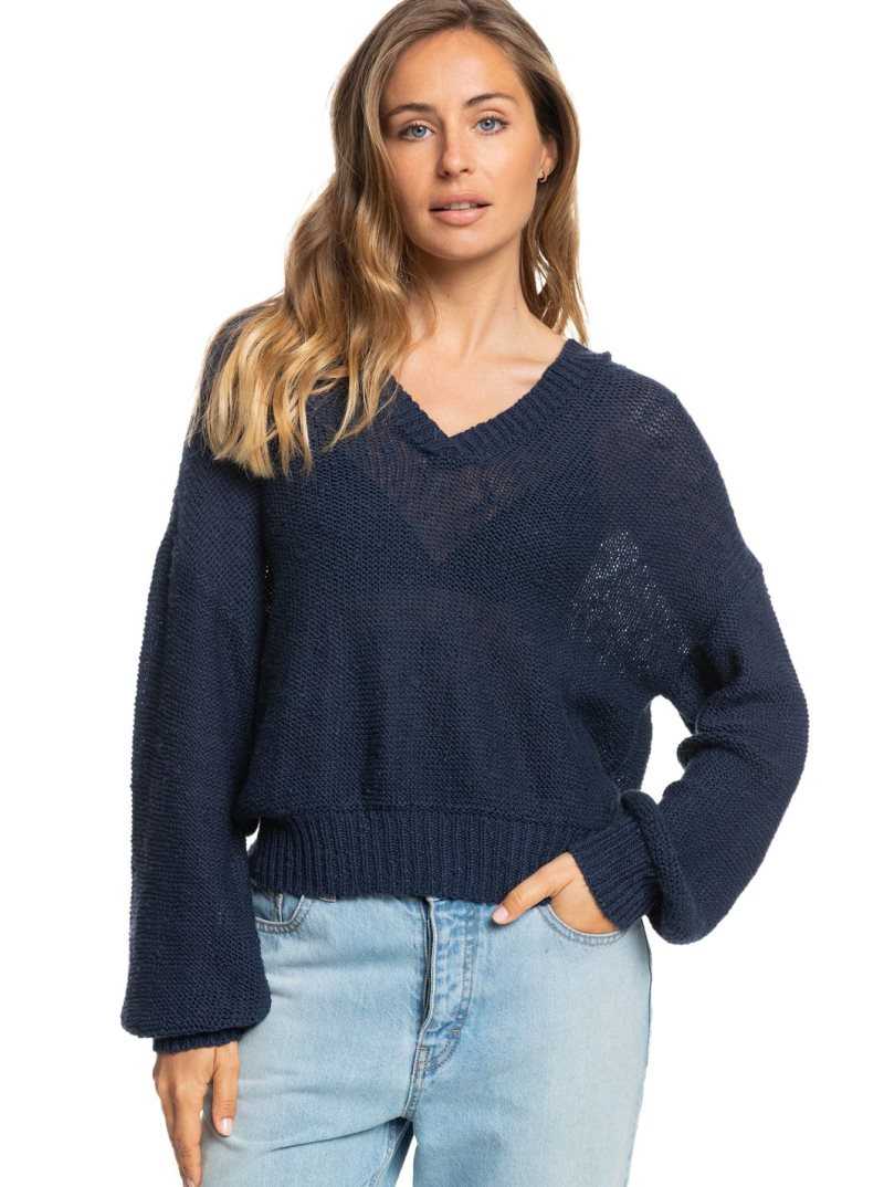 Mood Indigo Roxy Together Again Knitted Hoodie | TOUJED281