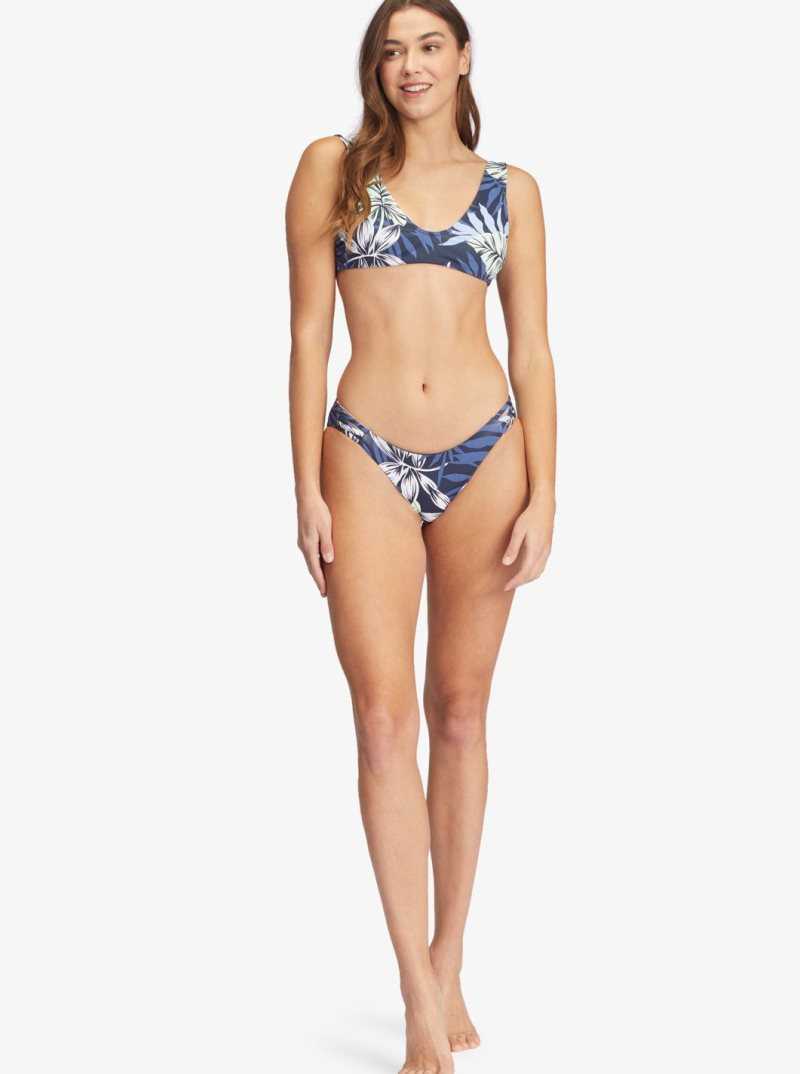 Mood Indigo Seaside Tropics Roxy Printed Beach Classics Hipster Bikini Bottoms | ZHUWVD029